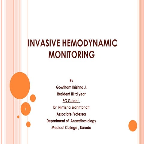Invasive Hemodynamic Monitoring my seminar2.ppt