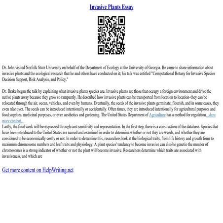 Plant Essay | PDF