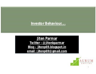 Investor behavior