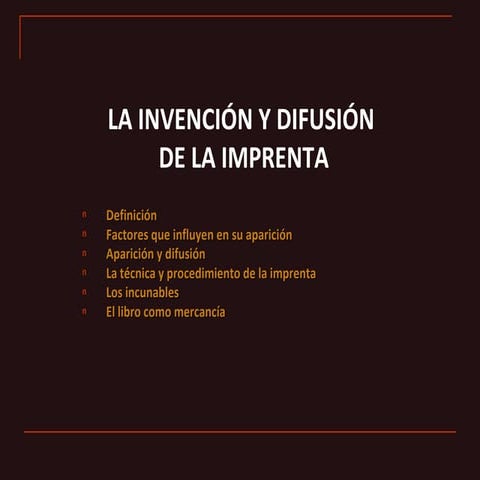 Invencion y difusión de la imprenta