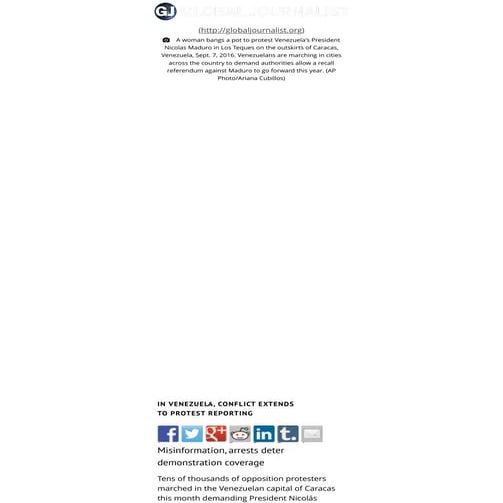 In venezuela, conflict extends to protest reporting   