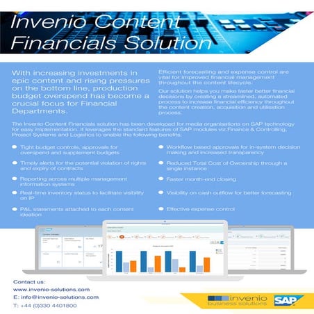 Invenio content financials