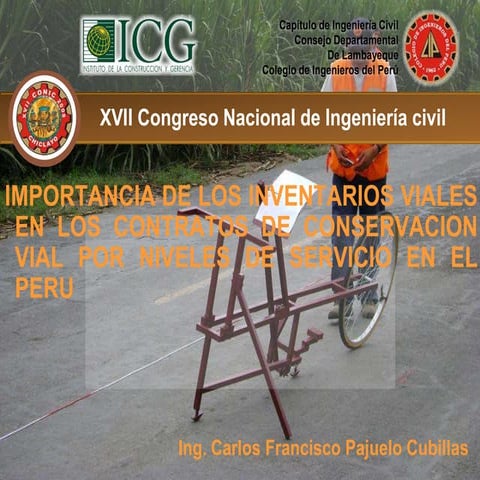 Importancia de Inventarios Viales en Contratos por Niveles de Servicio en el ...