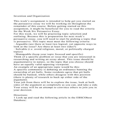 Invention and OrganizationThis week’s assignment is intended t.docx