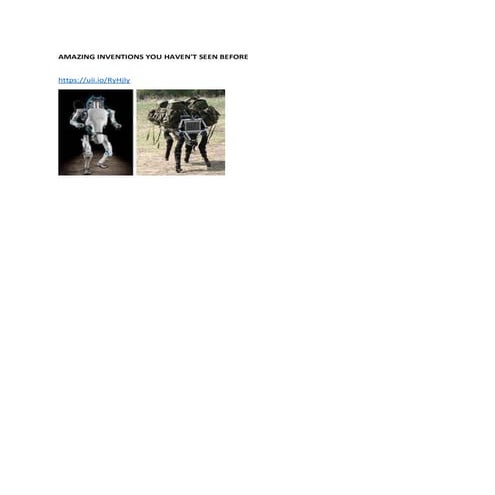 Inventions of robot. | PDF