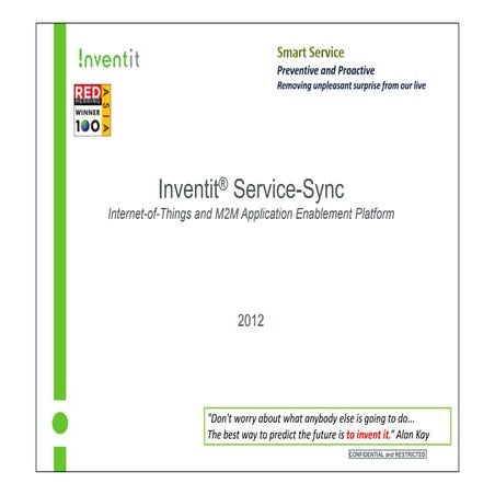 Inventit service sync internet-of-things m2m application enablement platform