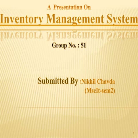  Inventory Management System