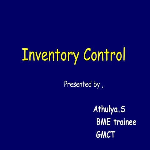 Inventory control