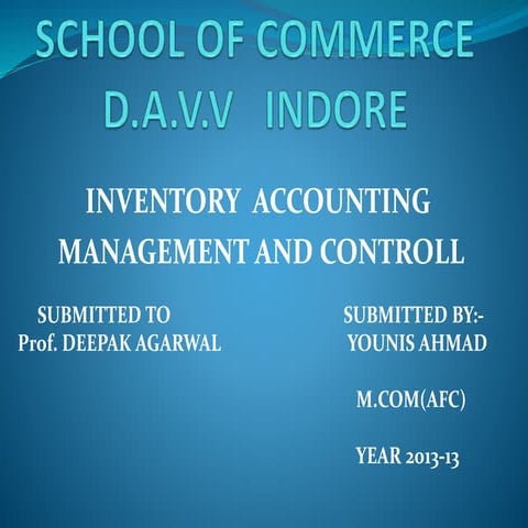 Inventory accounting