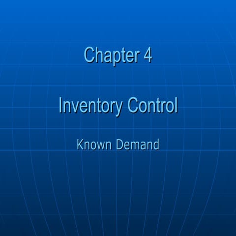 Inventory Control