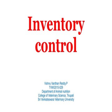 Inventory control