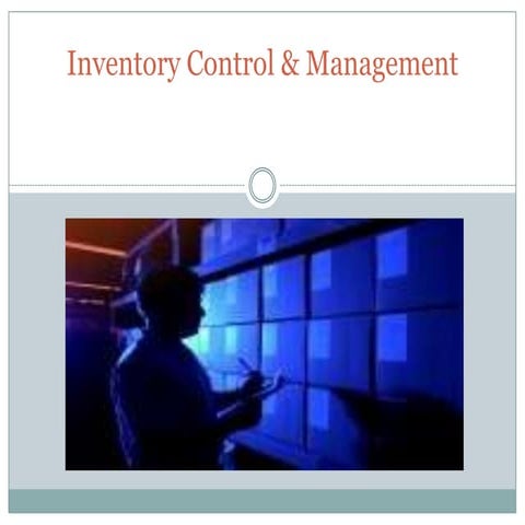 Inventory control & management