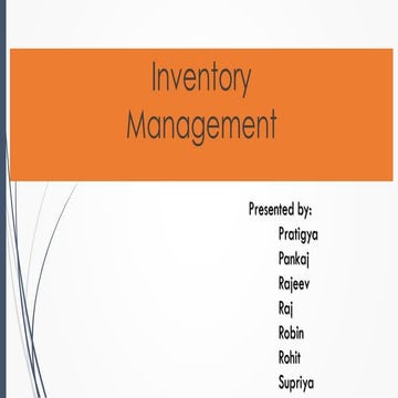 Inventory management
