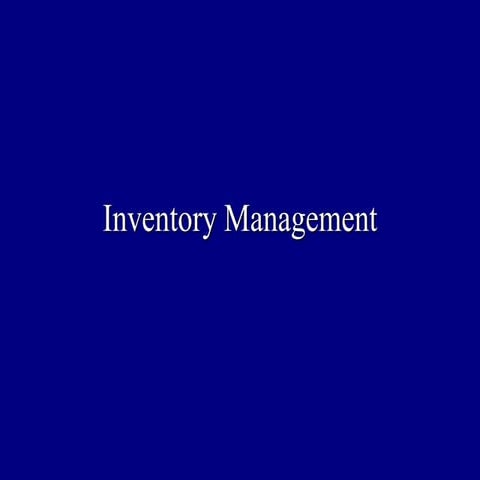 Inventory management