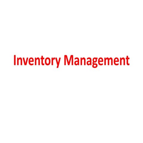 Inventory management