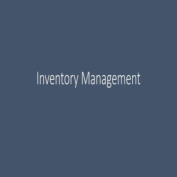 Inventory management