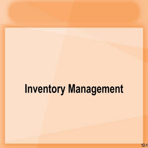 Inventory management