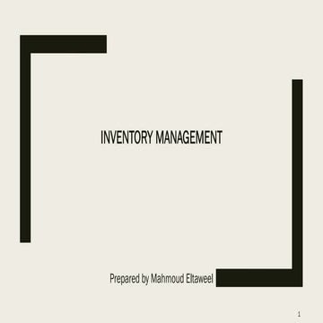 Inventory management Q&A