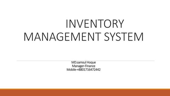 Inventory Management System | PPT