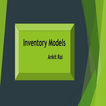 Inventory models