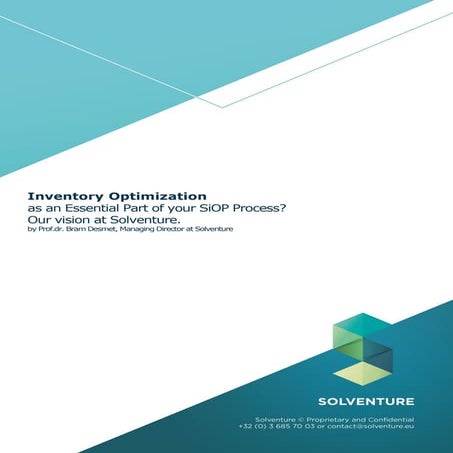 Inventory Optimization as an Essential Part of your SiOP Process- our vision ...