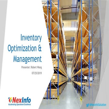 Mastering Inventory Optimization for Business Success – NexInfo