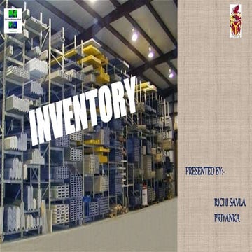 what is Inventory and its classification