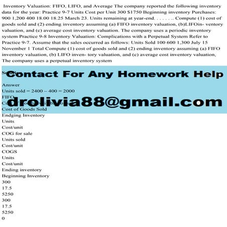 Inventory Valuation FIFO, LIFO, and Average The company reported the.pdf