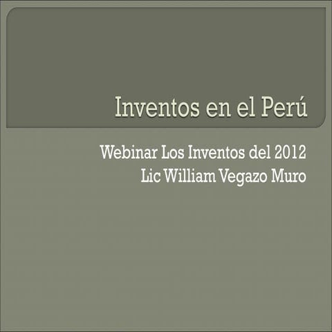 Inventos en el perú | PPT