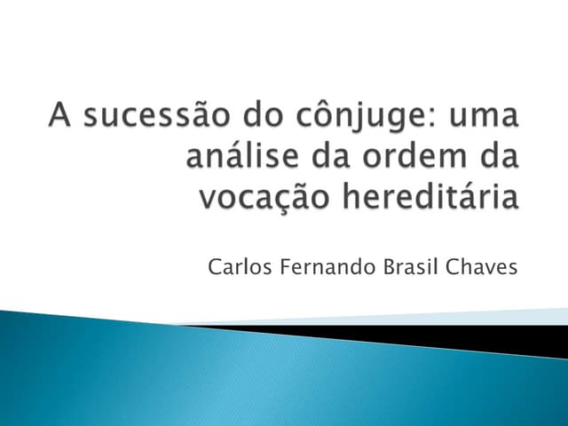 Inventário – vocação hereditária – ...