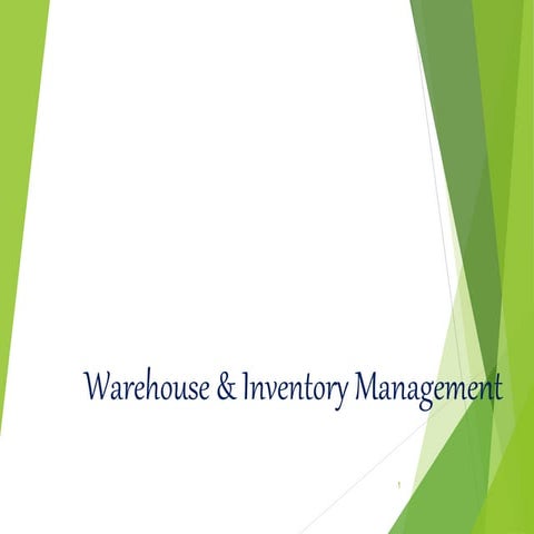 Inventory and warehouse management