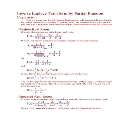 Inverse laplacetransform