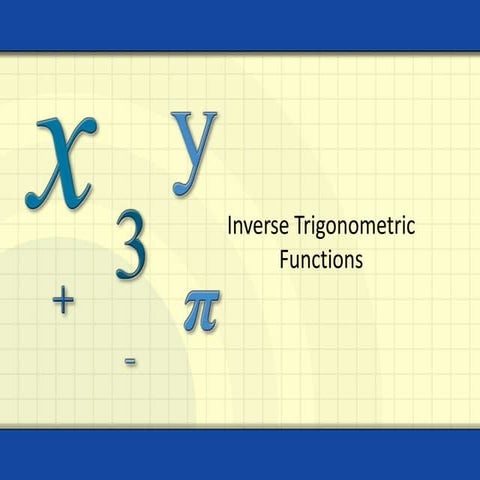 Inverse trignometry