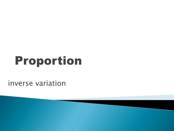 Inverse variation   copy