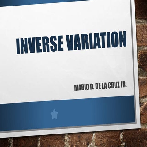 Inverse variation word problem