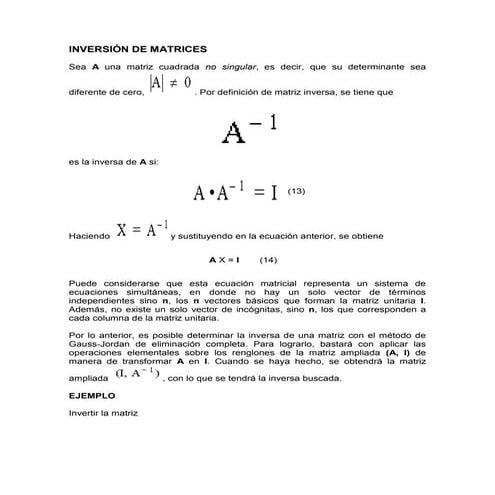 Inversión de matrices