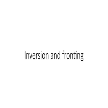 Inversion - Inverted Structures - English | PPTX