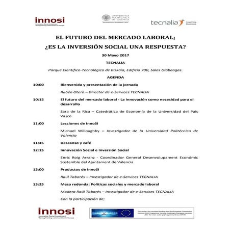 El futuro del mercado laboral; ¿es la inversión social una respuesta?