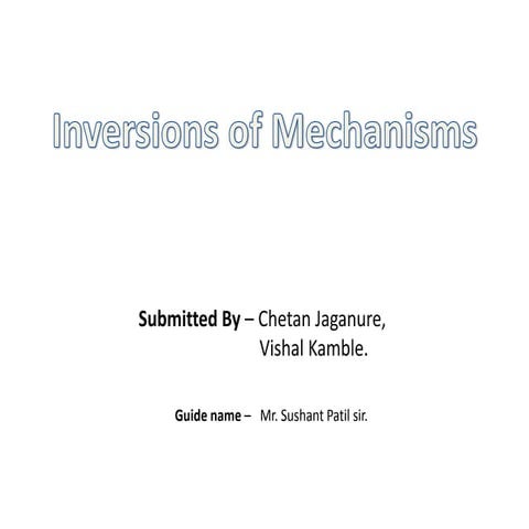 Inversions of mechanisms