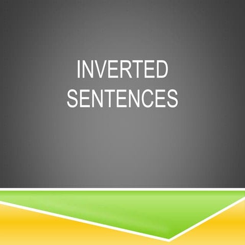 Inverted word order  g10