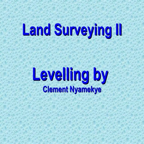 INVERT LEVELS land surveying II clement Nyamekye.ppt