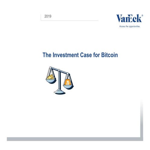 Kenapa harus Investasi bitcoin ? Report Vaneck
