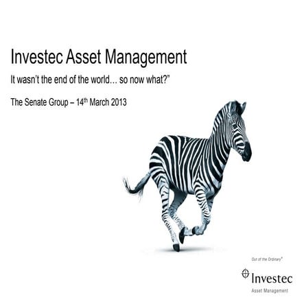 “It wasn’t the end of the world…so what now?” – Investec