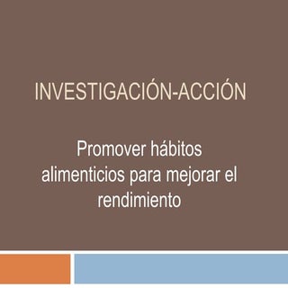 Presentación "Promover hábitos alim...