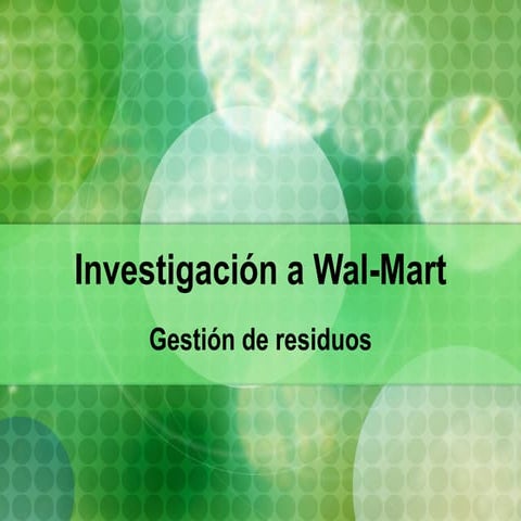 InvestigacióN A Wal Mart