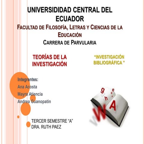 Investigación bibliográfica