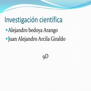 InvestigacióN CientíFica 9d