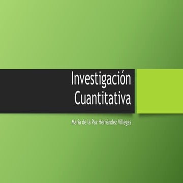 Investigación  cuantitativa