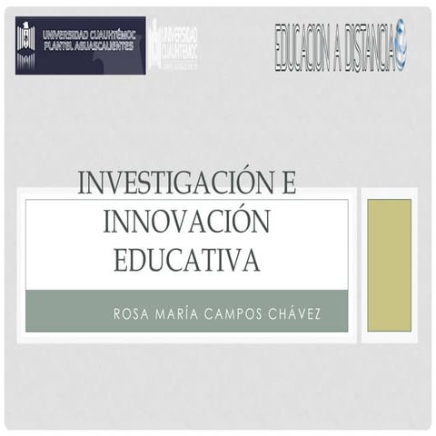 Formación de docentes para la innovación educativa María Gpe. Moreno | PDF