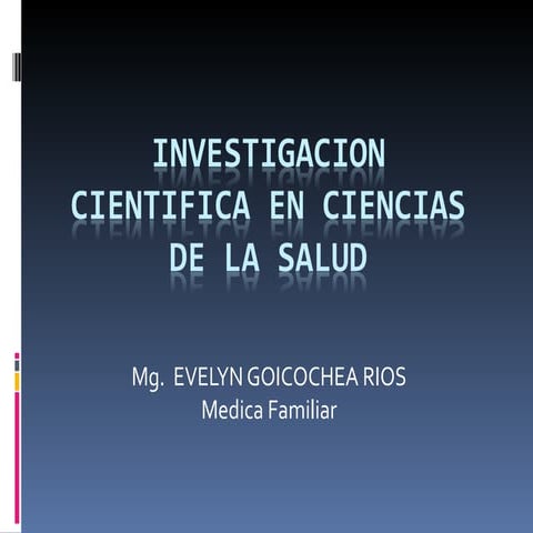 Investigacion cientifica